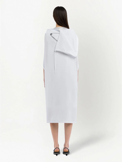 Shop Prada Graphic-print Jersey Cape In White