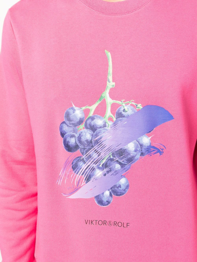 Viktor & Rolf Grape Graphic-print Sweatshirt In Rosa