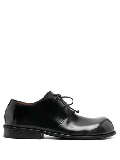 Shop Marsèll Polished Round-toe Oxford Shoes In Black