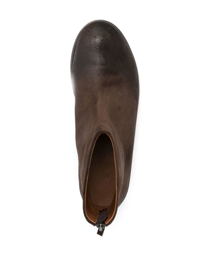 Shop Marsèll Worn-effect Ankle Boots In Braun