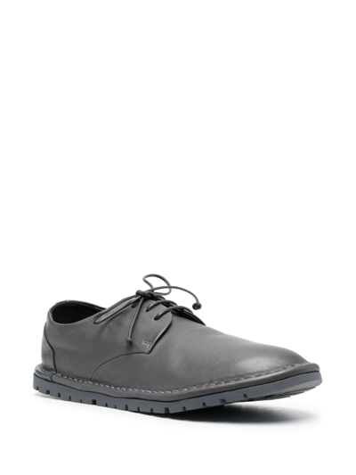 Marsèll Ultra-flat Leather Derby Shoes In Grau