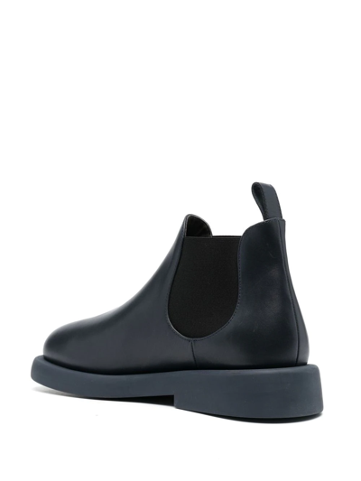 Shop Marsèll Calf Leather Ankle Boots In Blau