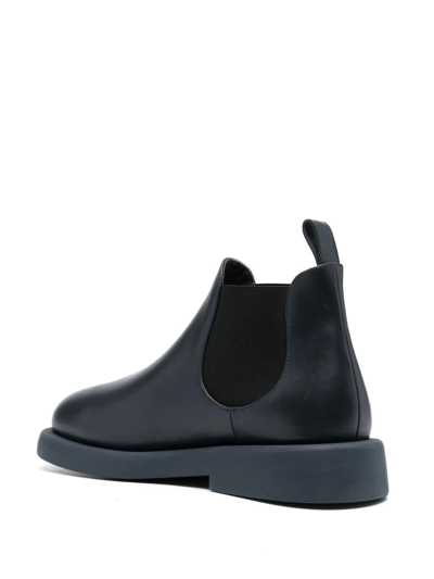 Marsèll Gomme Man Ankle Boots Midnight Blue Size 9 Calfskin In Blau