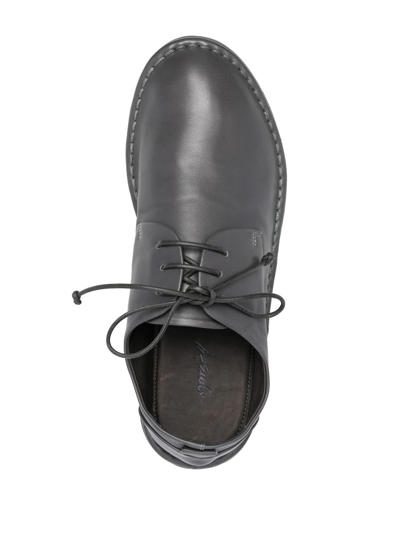 Marsèll Ultra-flat Leather Derby Shoes In Grau
