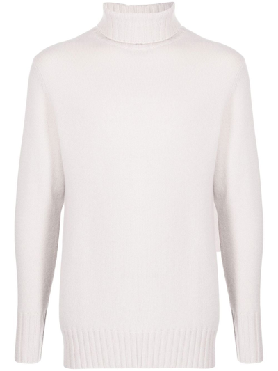 Shop N•peal Roll-neck Cashmere Jumper In Grey