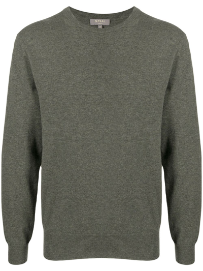 Shop N•peal Crew-neck Organic-cashmere Jumper In Green