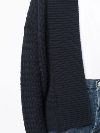Shop N•peal Chunky-knit Cashmere Cardigan In Blue