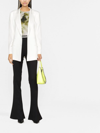 Alberta Ferretti Structured Double-breasted Button Blazer In Weiss