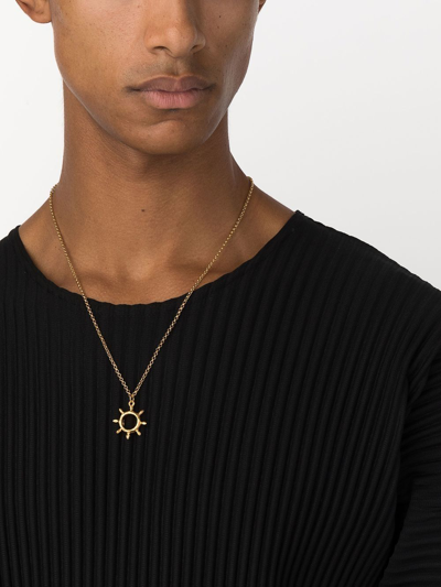 Shop Alighieri Nocturnal Helm Gold-plated Necklace