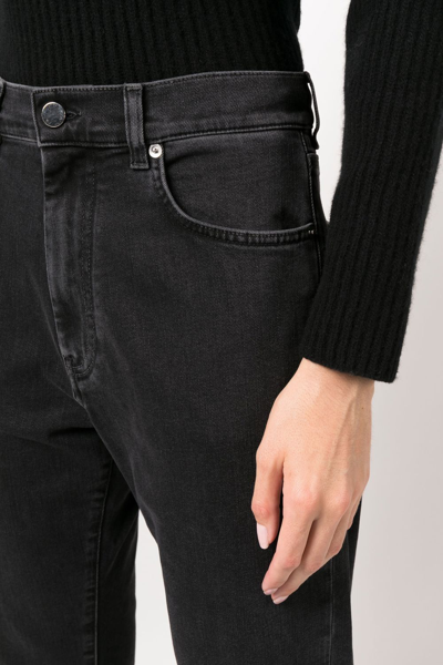 Loulou Studio Wular Straight-leg Ankle Denim Pants In Black