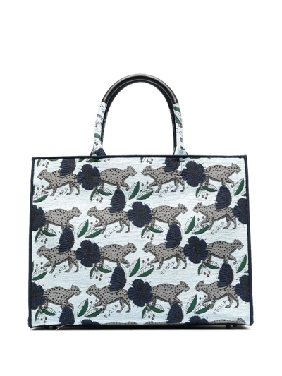 Shop Furla Opportunity Graphic-print Tote Bag In Blue