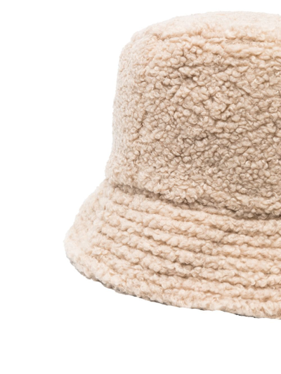 Shop Iro Faux-fur Bucket Hat In Nude