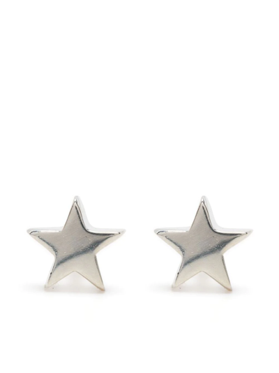 Shop Stolen Girlfriends Club Tiny Stolen Star Earrings In Metallic