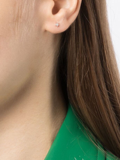 Shop Stolen Girlfriends Club Tiny Stolen Star Earrings In Metallic