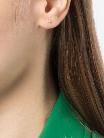 Stolen Girlfriends Club Tiny Stolen Star Earrings In Metallic