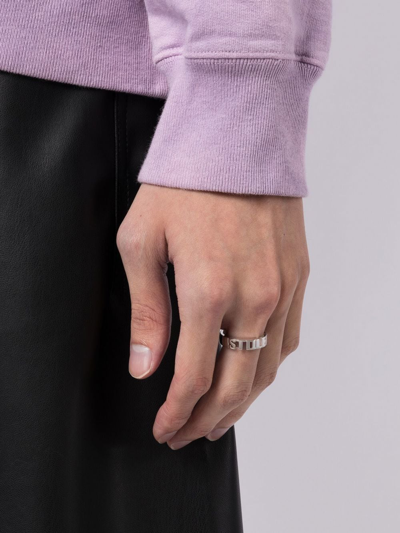 Shop Stolen Girlfriends Club Mini Stolen Block Ring In Silber