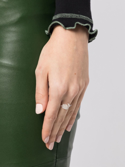 Stolen Girlfriends Club Stem Rose Sterling-silver Ring In Silber