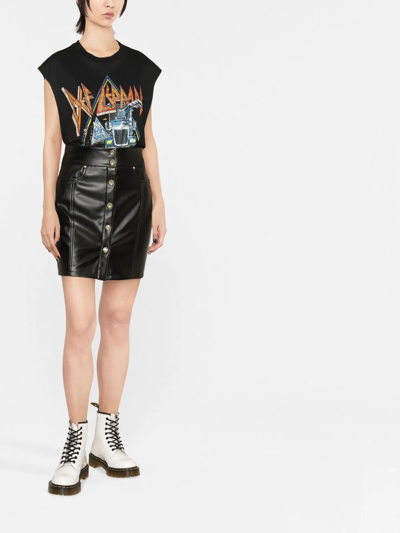 Shop Chiara Ferragni Faux-leather Mini Skirt In Schwarz