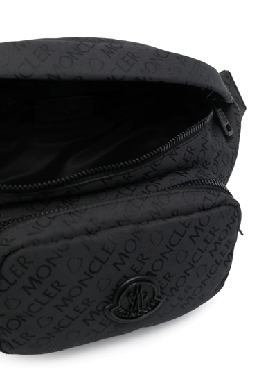 Shop Moncler Logo-jacquard Belt Bag In Schwarz
