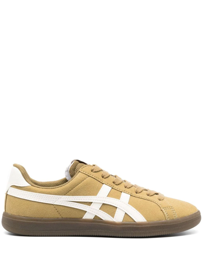 Shop Onitsuka Tiger Logo-patch Sneakers In Grün