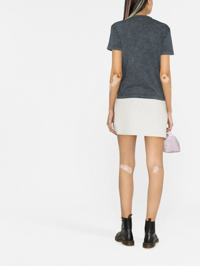 Versace Jeans Couture Embellished Baroque-print T-shirt In Grau