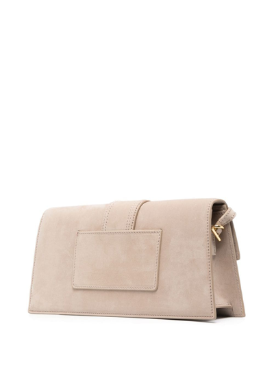 Shop Jacquemus Le Bambino Long Shoulder Bag In Nude