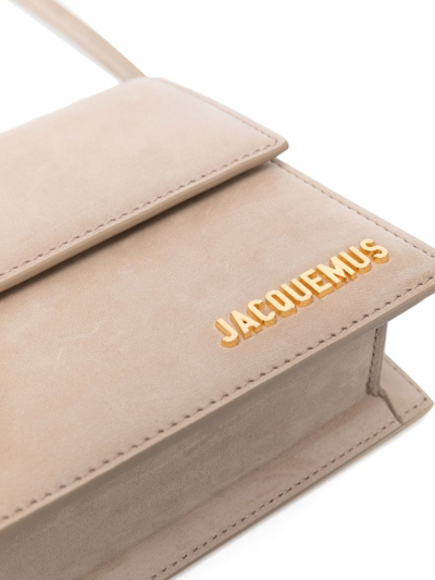 Shop Jacquemus Le Bambino Long Shoulder Bag In Nude