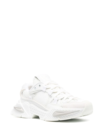 Dolce & Gabbana White Mixed-material Airmaster Sneakers In White