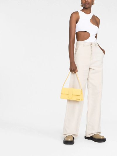 Shop Jacquemus Le Bambino Long Shoulder Bag In Gelb