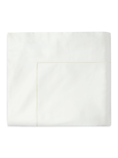 Shop Sferra Giza 45 Cotton Flat Sheet In Ivory