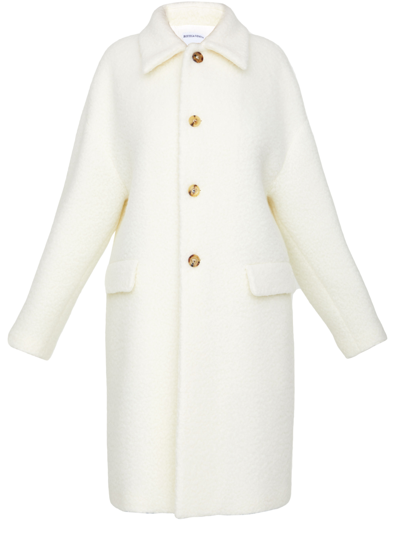 Shop Bottega Veneta Single-breasted White Coat