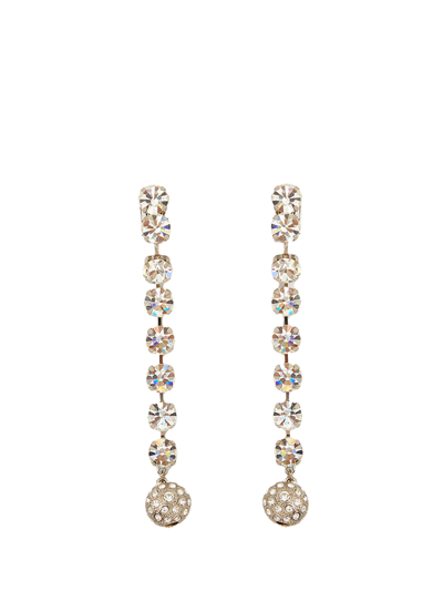 Shop Alessandra Rich Pendant Earrings In Silver