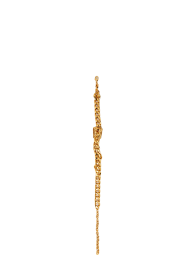 Alessandra Rich Brass Chain Link Choker In Gold