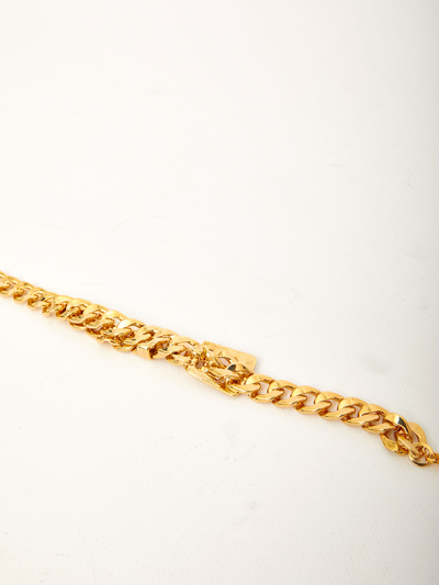 Alessandra Rich Brass Chain Link Choker In Gold