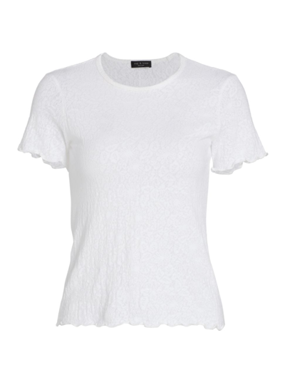 Shop Rag & Bone Women's Gemma Jacquard T-shirt In White