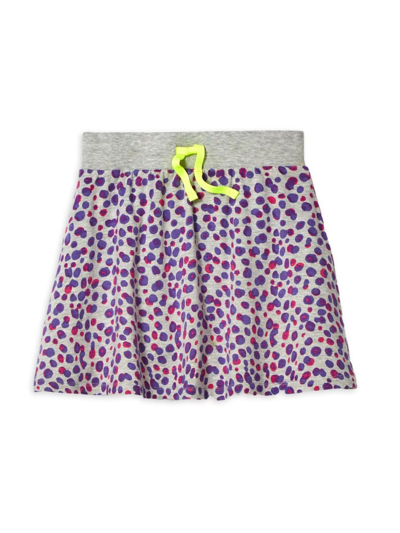 Shop Rockets Of Awesome Little Girl's & Girl's Cheetah Comfy Drawstring Skirt In Spectrum Blue