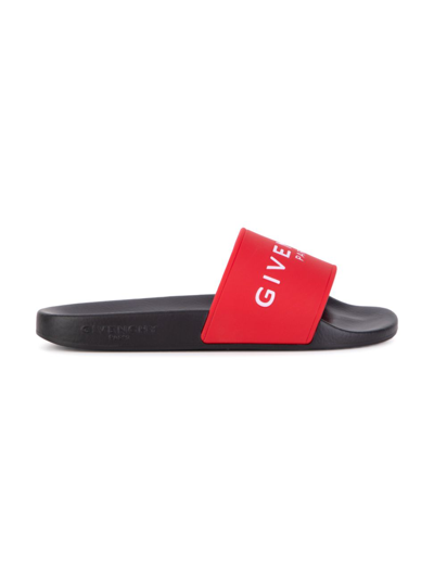 Shop Givenchy Little Kid's & Kid's Mini Me Pool Slides In Red