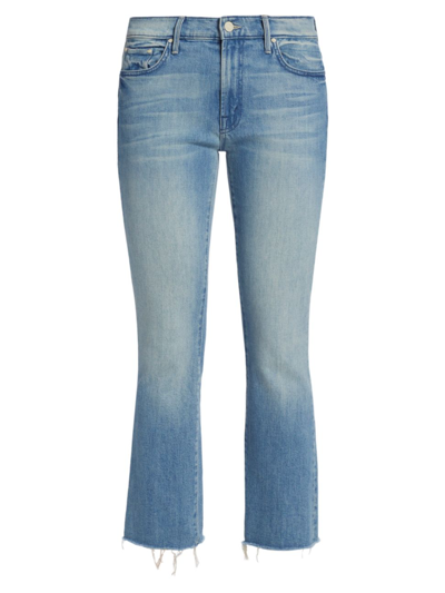 Shop Mother Women's The Insider Ankle Fray Mid-rise Stretch Cropped Jeans In Herbal Remedy