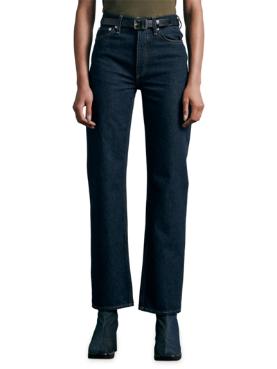 Shop Rag & Bone Women's Icons Alex High-rise Straight-leg Jeans In Rinse