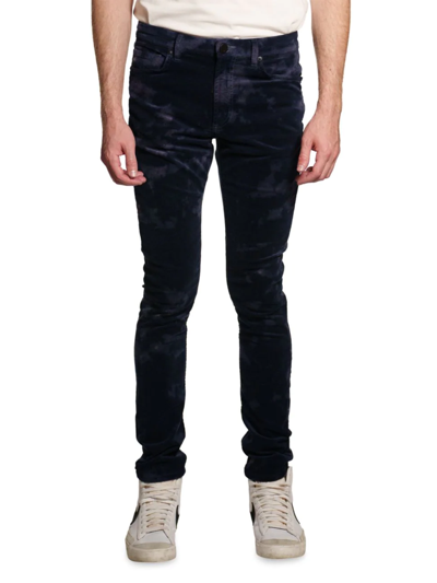 Shop Monfrere Men's Greyson Velvet Skinny Jeans In Nightfall