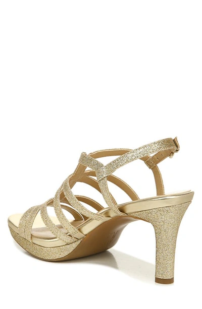 Rsvp Footwear Baylor Strappy Slingback Sandal In Gold Glitter