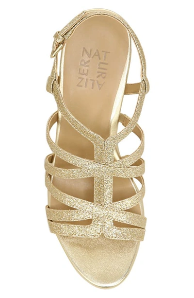Rsvp Footwear Baylor Strappy Slingback Sandal In Gold Glitter