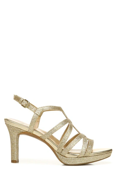 Rsvp Footwear Baylor Strappy Slingback Sandal In Gold Glitter