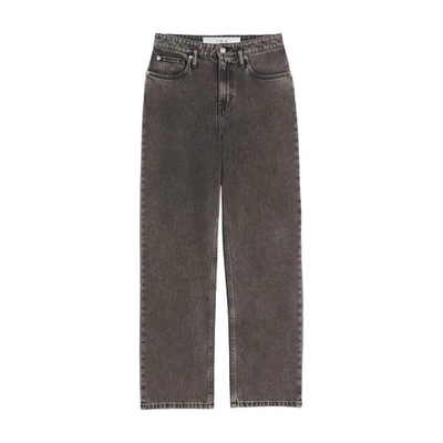 Shop Iro Vaufre Wide-leg Jeans In Black Stone