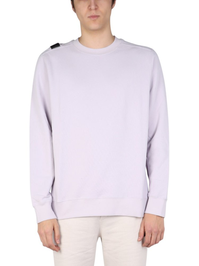 Shop Ma.strum Logo Patch Crewneck Sweatshirt In Purple