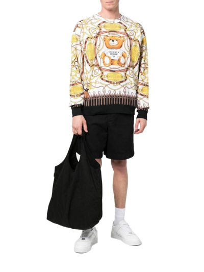 Shop Moschino Men's White Other Materials Sweater