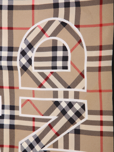 Shop Burberry Vintage Check Logo Print Scarf. Iconic And Timeless Print, Making This Accessory A In Beige