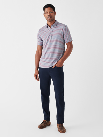 Shop Faherty Movement&trade; Short-sleeve Polo Shirt In Sundown Stripe