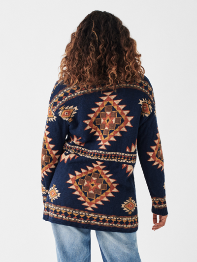 Shop Faherty B.yellowtail Lodge Cardigan In Wolf Mountain