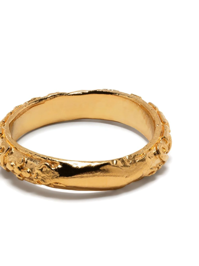 Alighieri Logo-hammered Sterling-silver Ring In Gold